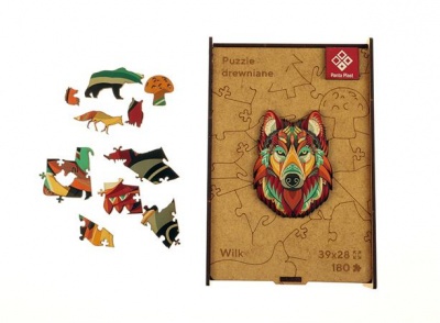 Puzzle, fa, A3, 180 darabos, PANTA PLAST "Mystery Wolf"