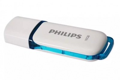 Pendrive, 16GB, USB 2.0, PHILIPS "Snow", fehér